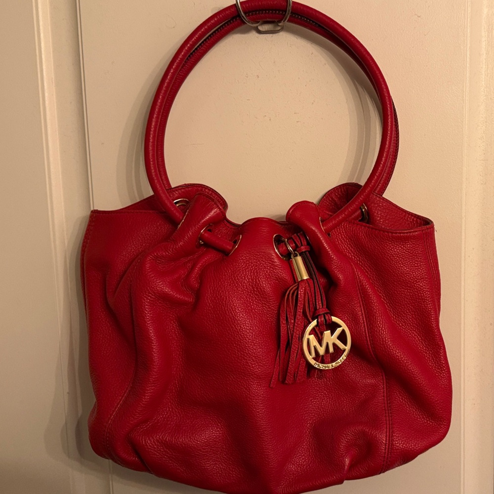 Michael Kors Vibrant Red Hobo Bag